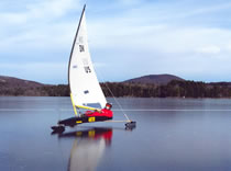 Ice boat at about 40 MPH